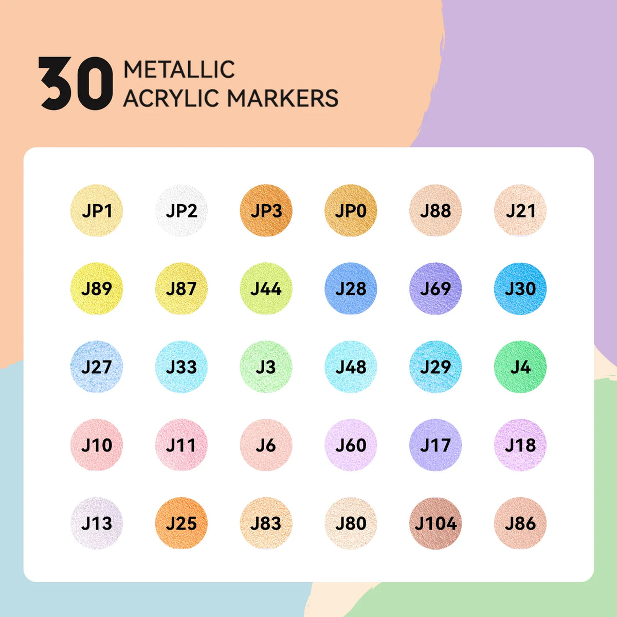 Arrtx 30 krāsu akrila pildspalvas - 30F