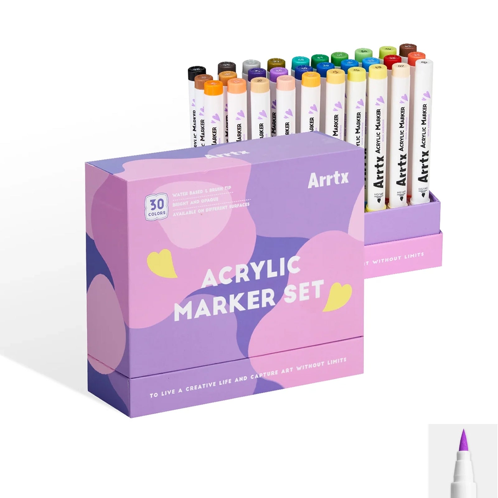 Arrtx 30 Colors Acrylic Paint Pens - 30B
