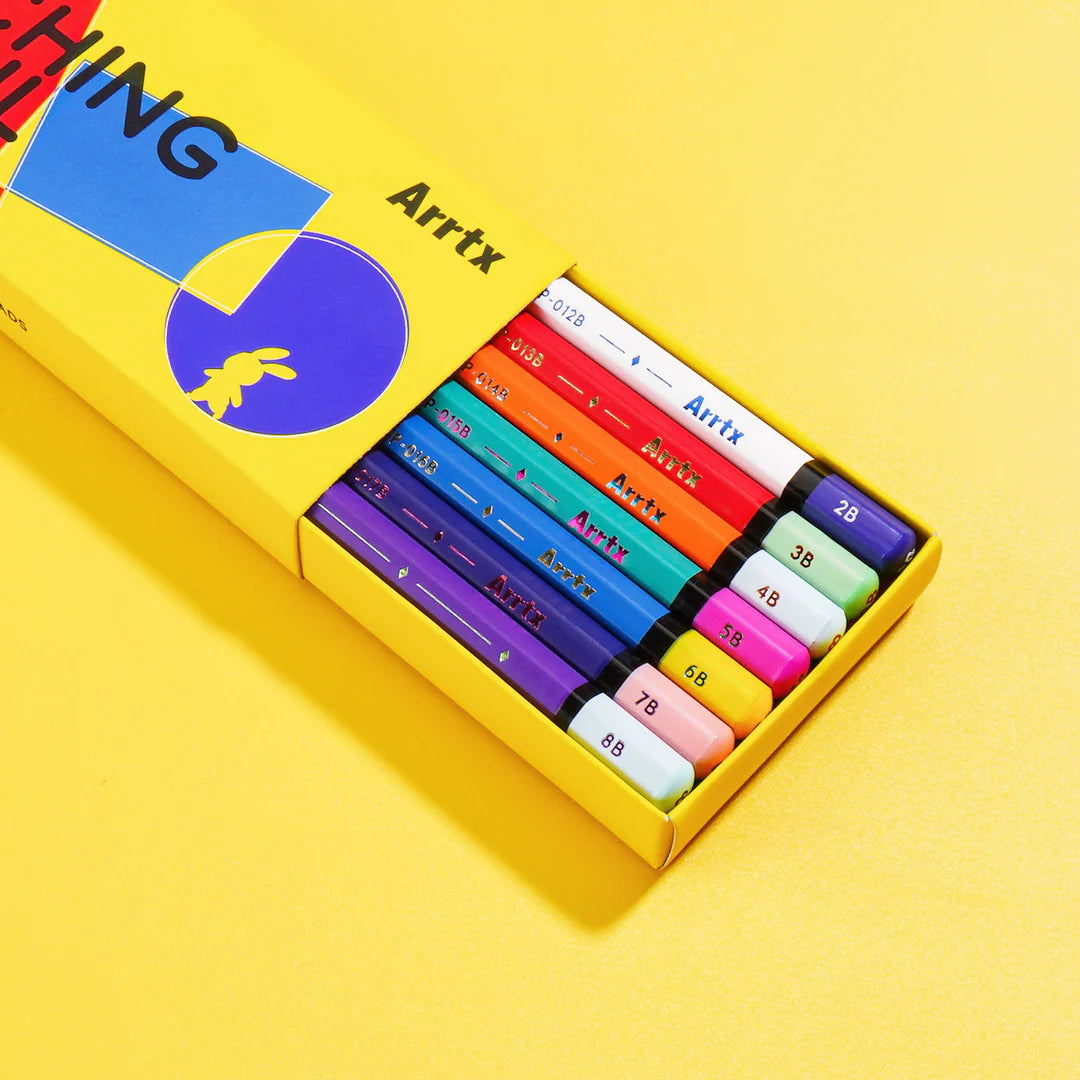 Arrtx piešimo pieštukai 14 rinkinys (4H - 8B) menininko eskizų pieštukai