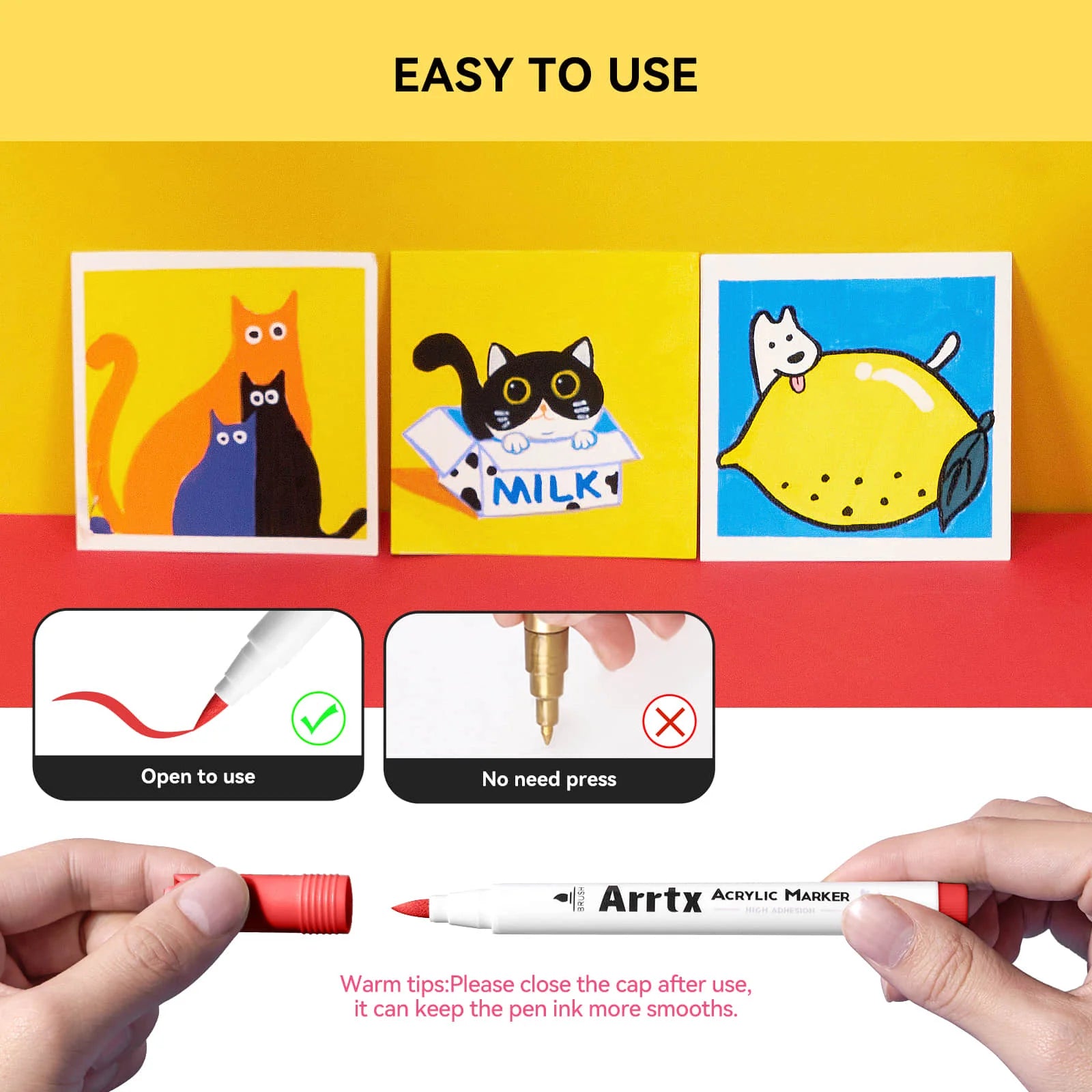 Arrtx 120 Anime krāsu akrila pildspalvas ar otas tipa galu - 120A