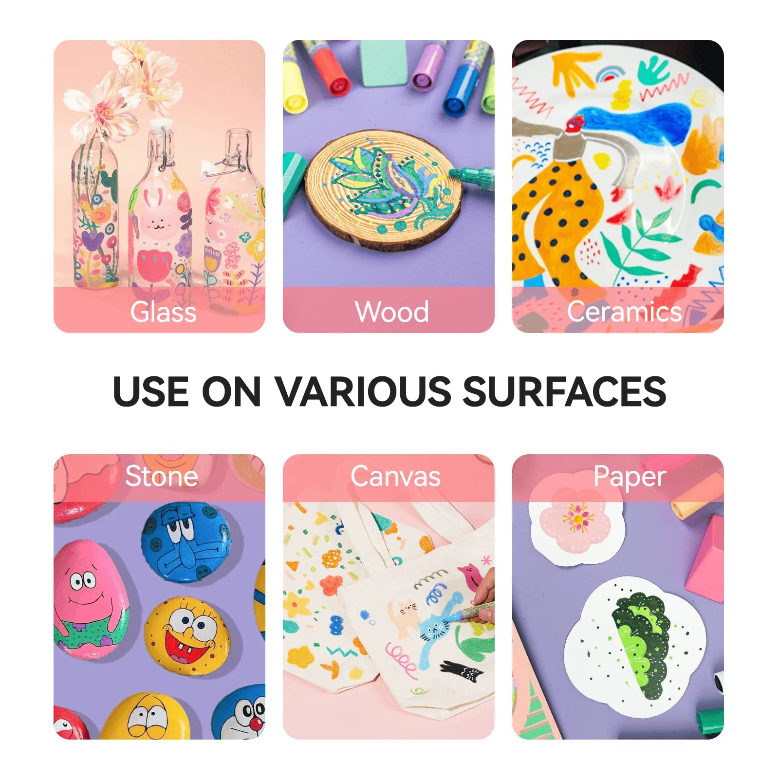 Arrtx 48 krāsu akrila marķieri (3mm gals)