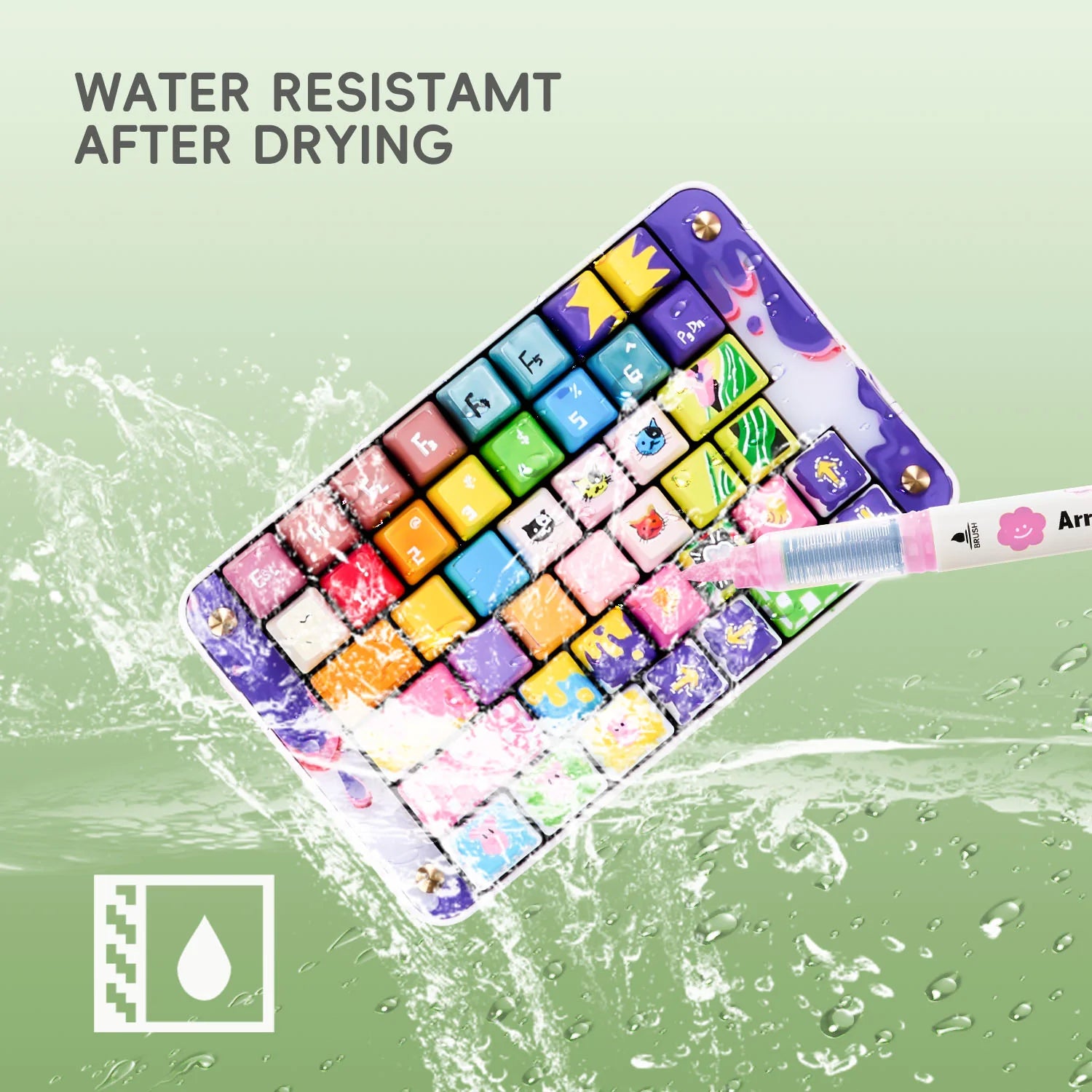 Arrtx 36 krāsu akrila marķieri ar otas galu un šķidro tinti