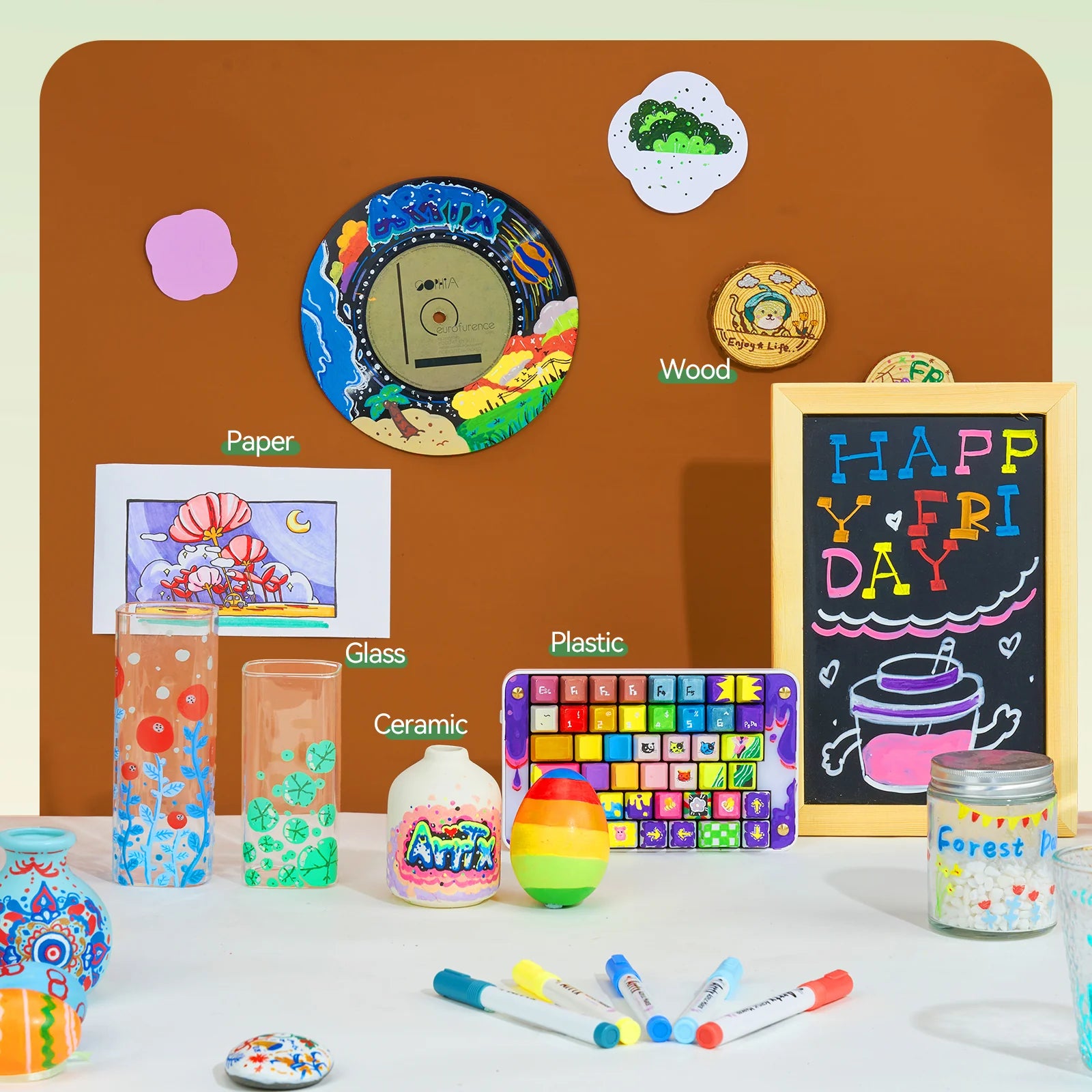 Arrtx 90 krāsu akrila pildspalvas ar otas tipa galu - 90A