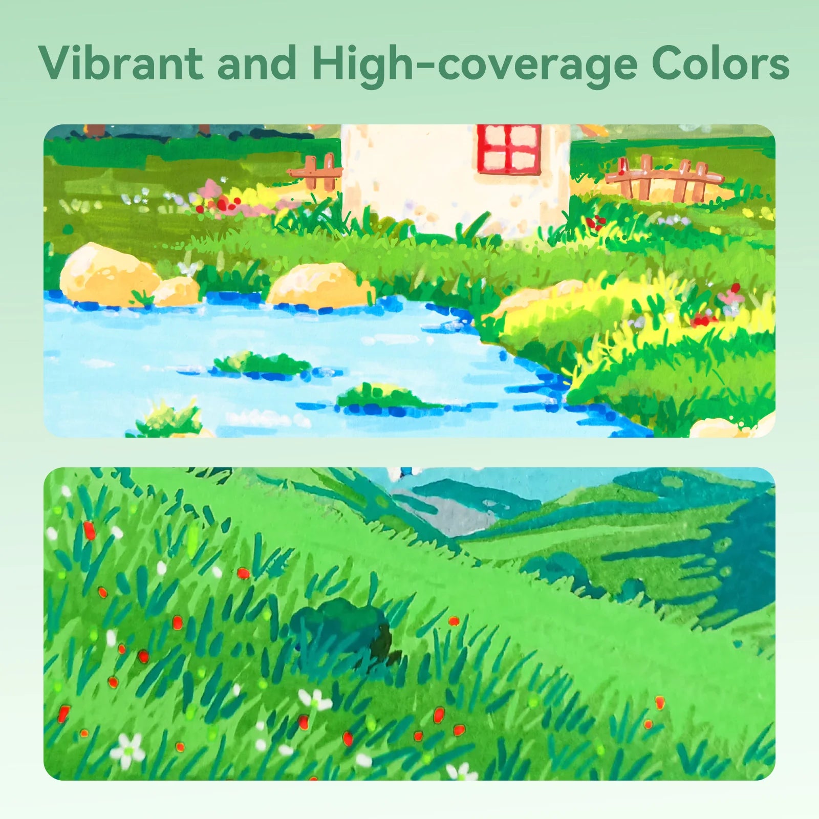 Акриловые маркеры - фломастеры Arrtx, 90 цвета (90B)