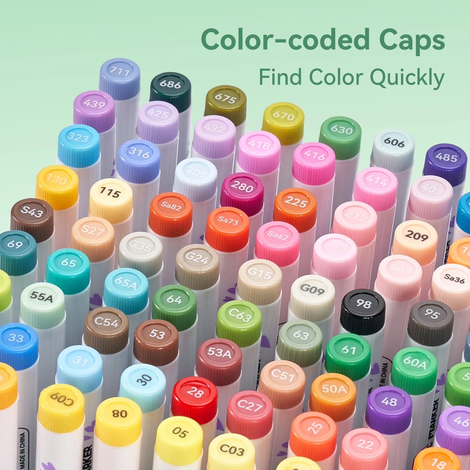 Акриловые маркеры - фломастеры Arrtx, 90 цвета (90B)