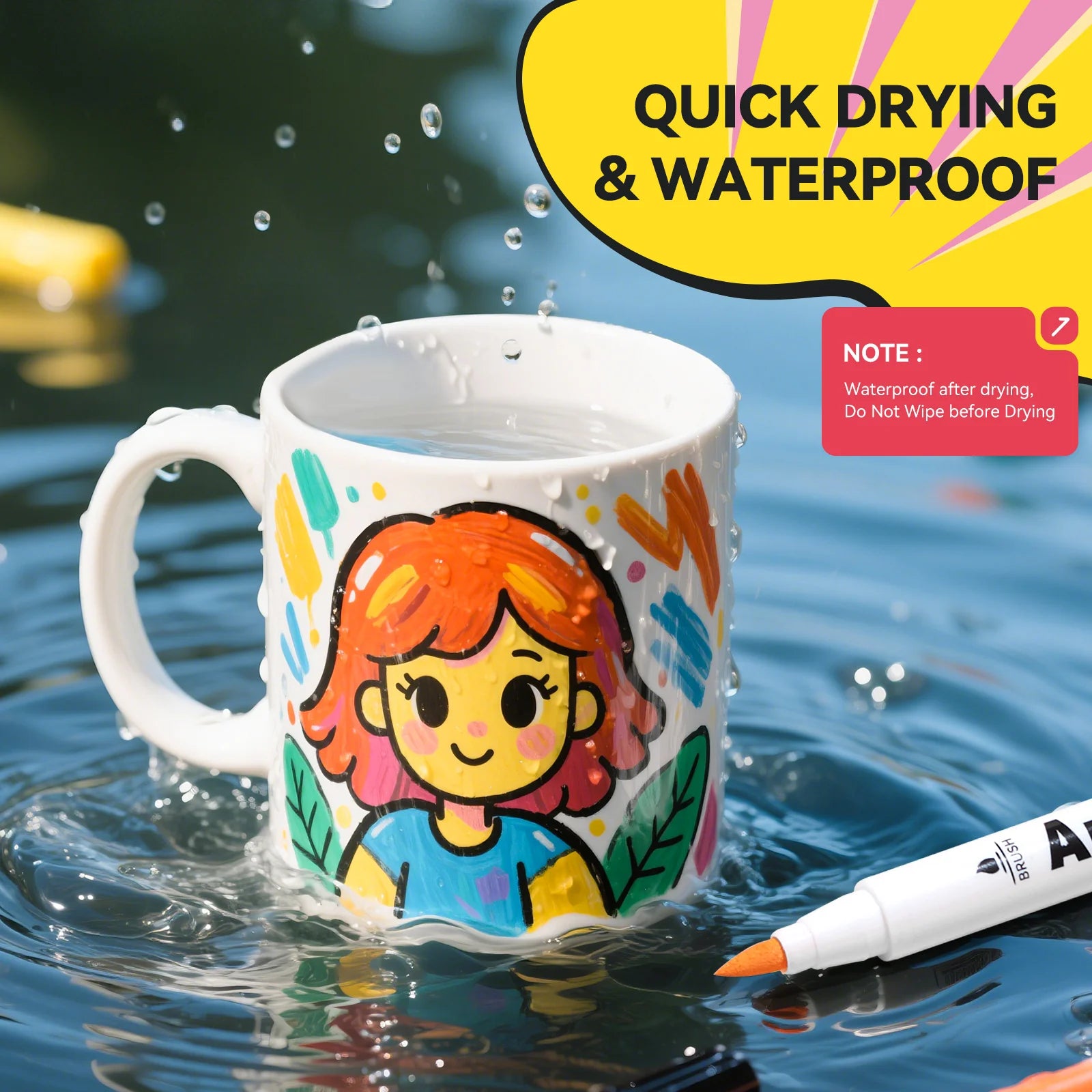 Arrtx 120 Anime krāsu akrila pildspalvas ar otas tipa galu - 120A