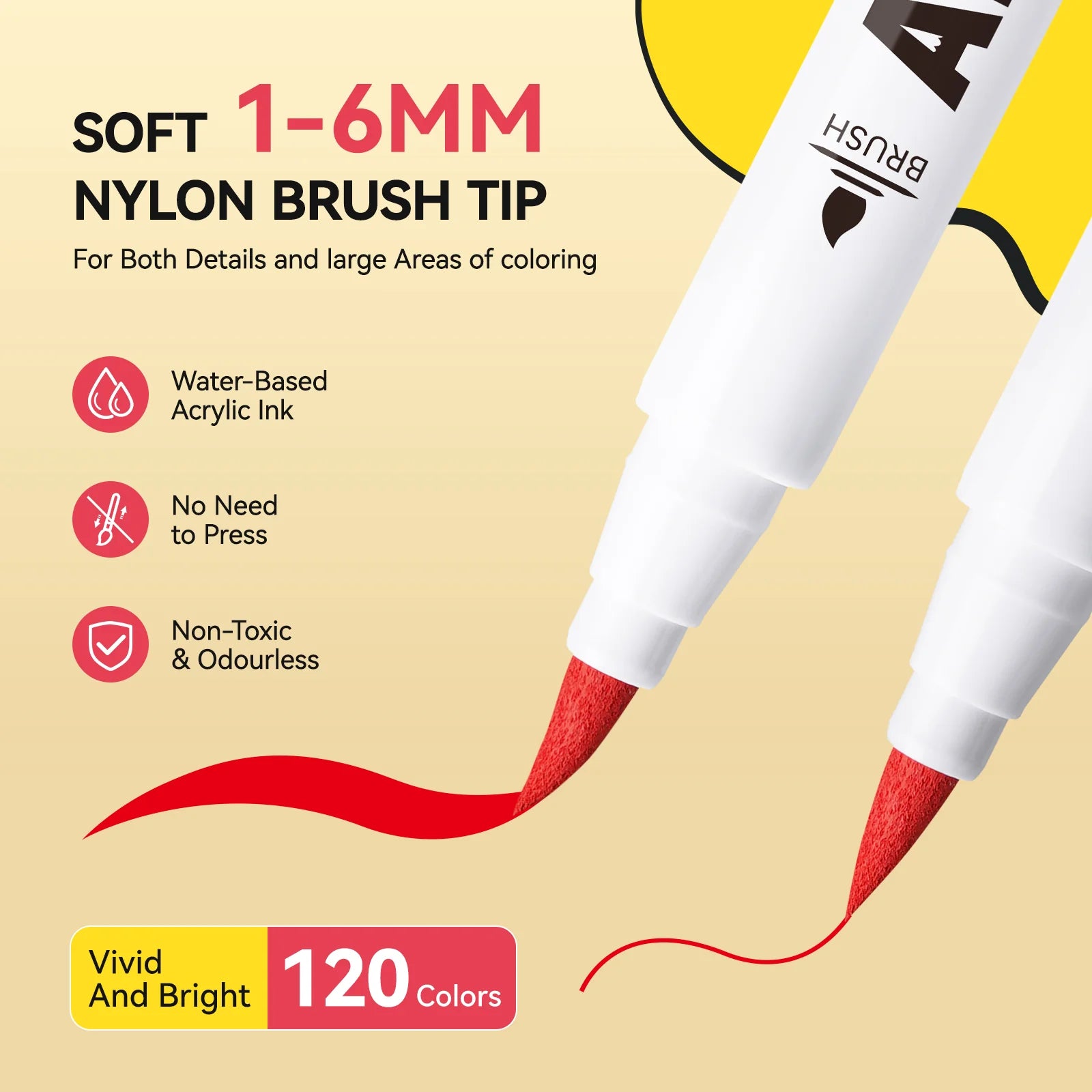 Arrtx 120 Anime krāsu akrila pildspalvas ar otas tipa galu - 120A