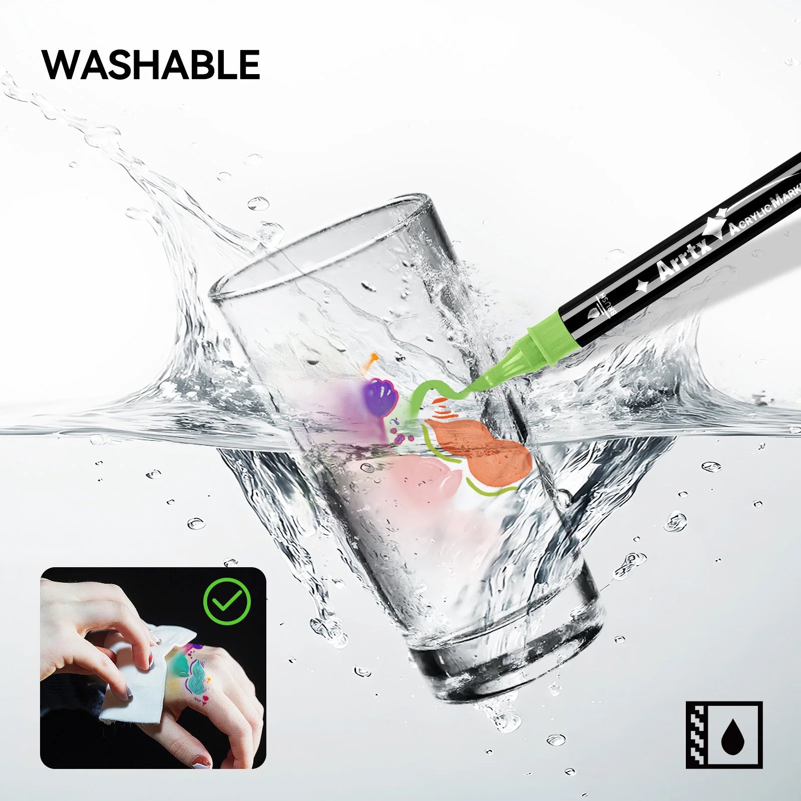 Akrüülmarkerid-viltpliiatsid Arrtx, 112 tk