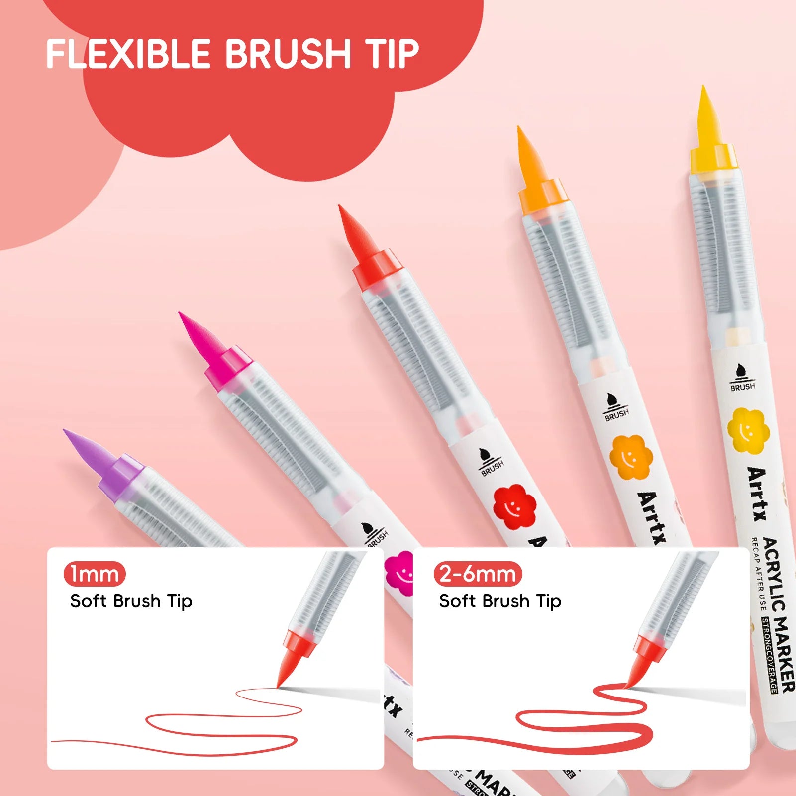 Akrüülmarkerid-viltpliiatsid Arrtx, 60 tk