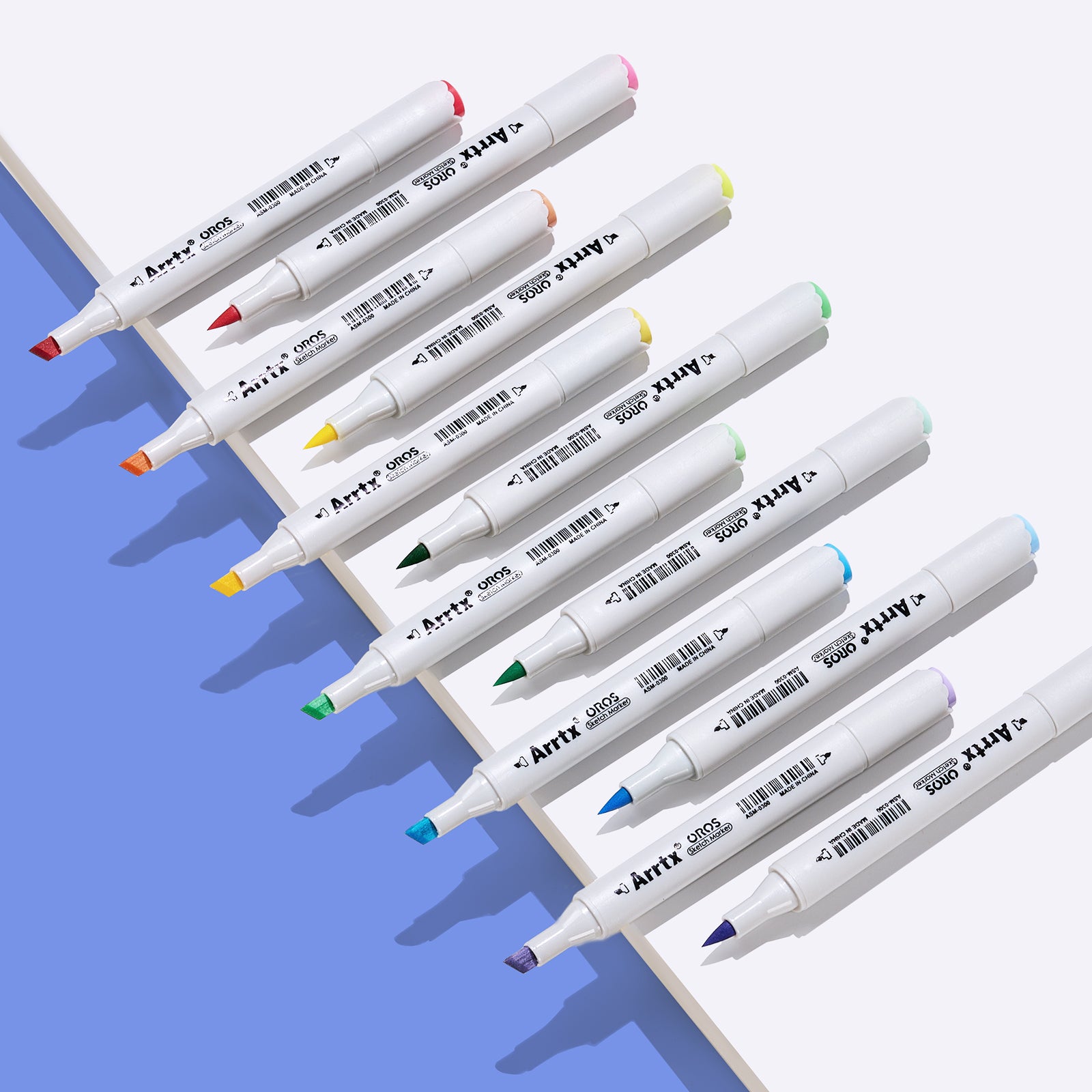 Kahepoolsed markerid-viltpliiatsid ARRTX Oros, 80 värvi