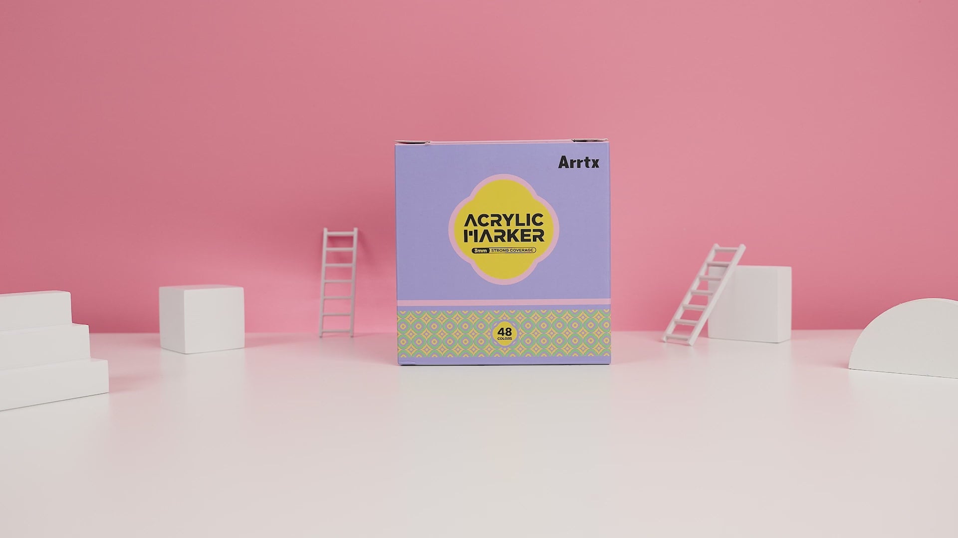 Arrtx 48 krāsu akrila marķieri (3mm gals)
