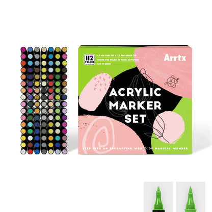 Akrüülmarkerid-viltpliiatsid Arrtx, 112 tk