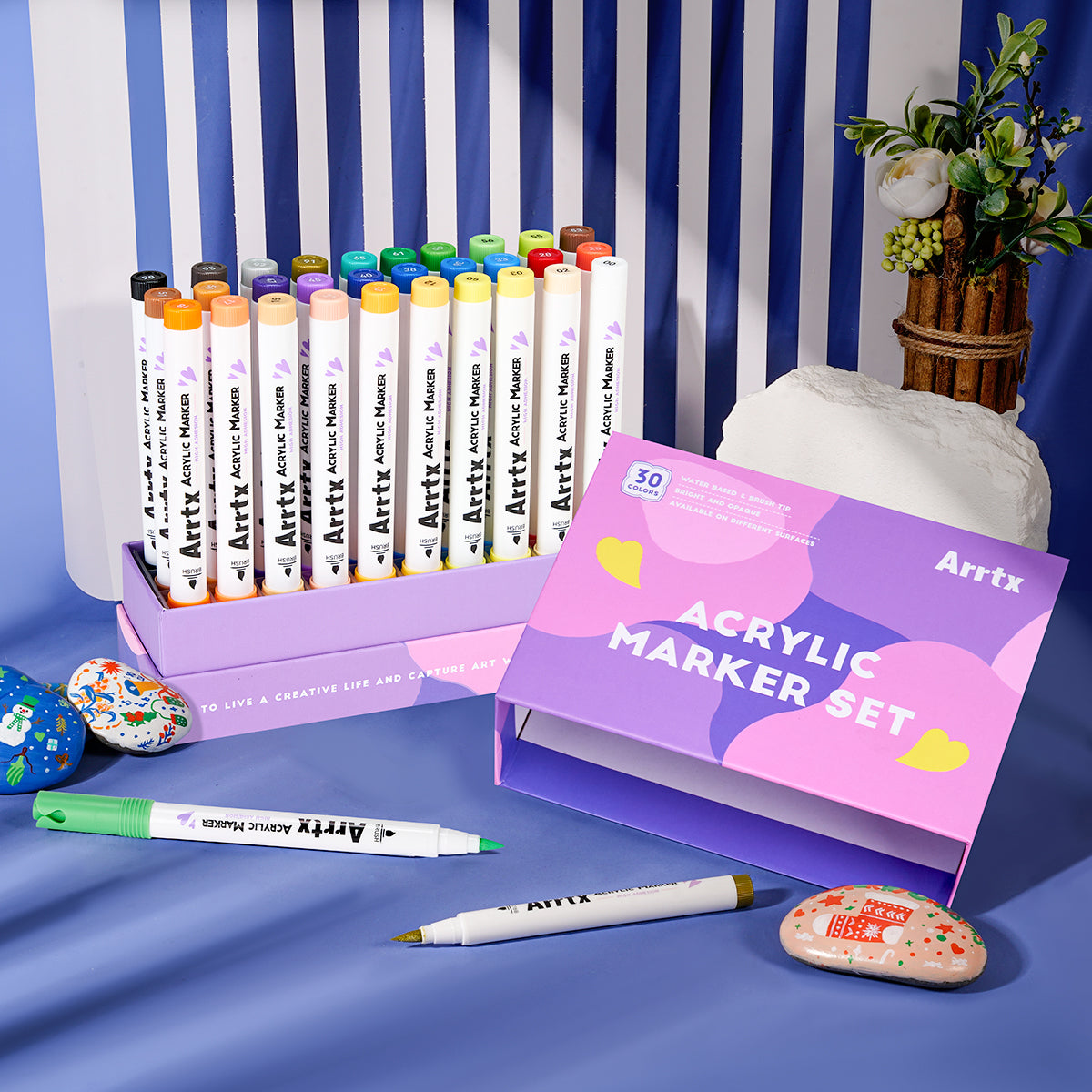 Arrtx 30 Colors Acrylic Paint Pens - 30B 