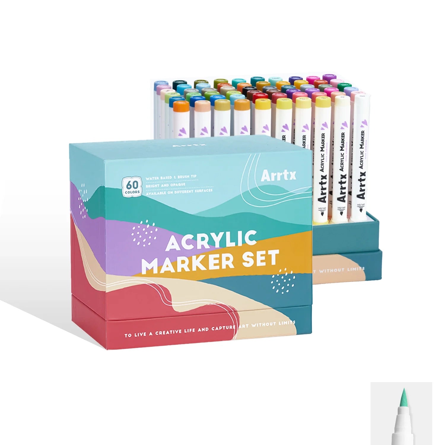 Akrüülmarkerid-viltpliiatsid Arrtx, 60 tk - 60C
