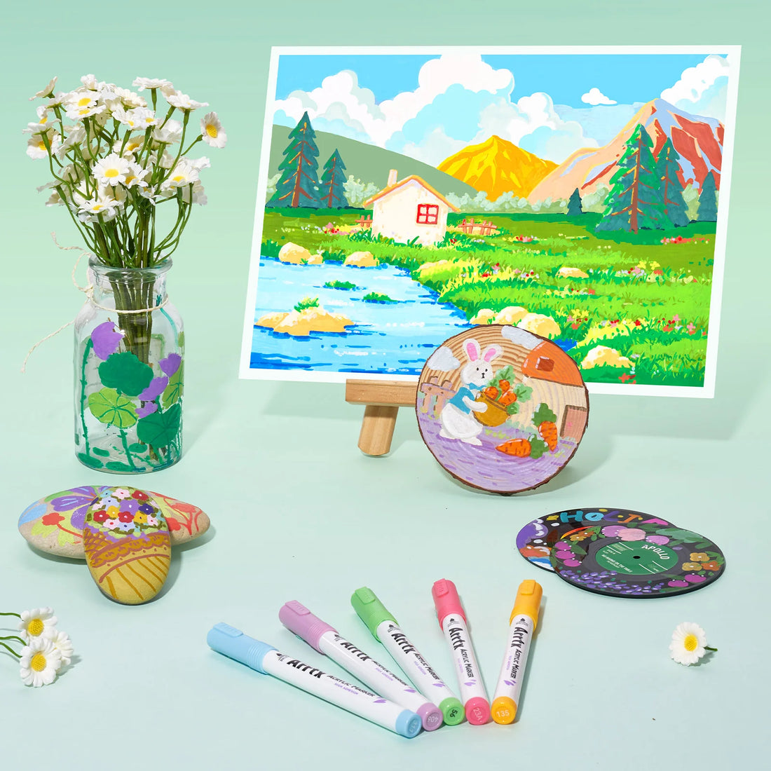 Arrtx 90 krāsu akrila pildspalvas ar otas tipa galu - 90B