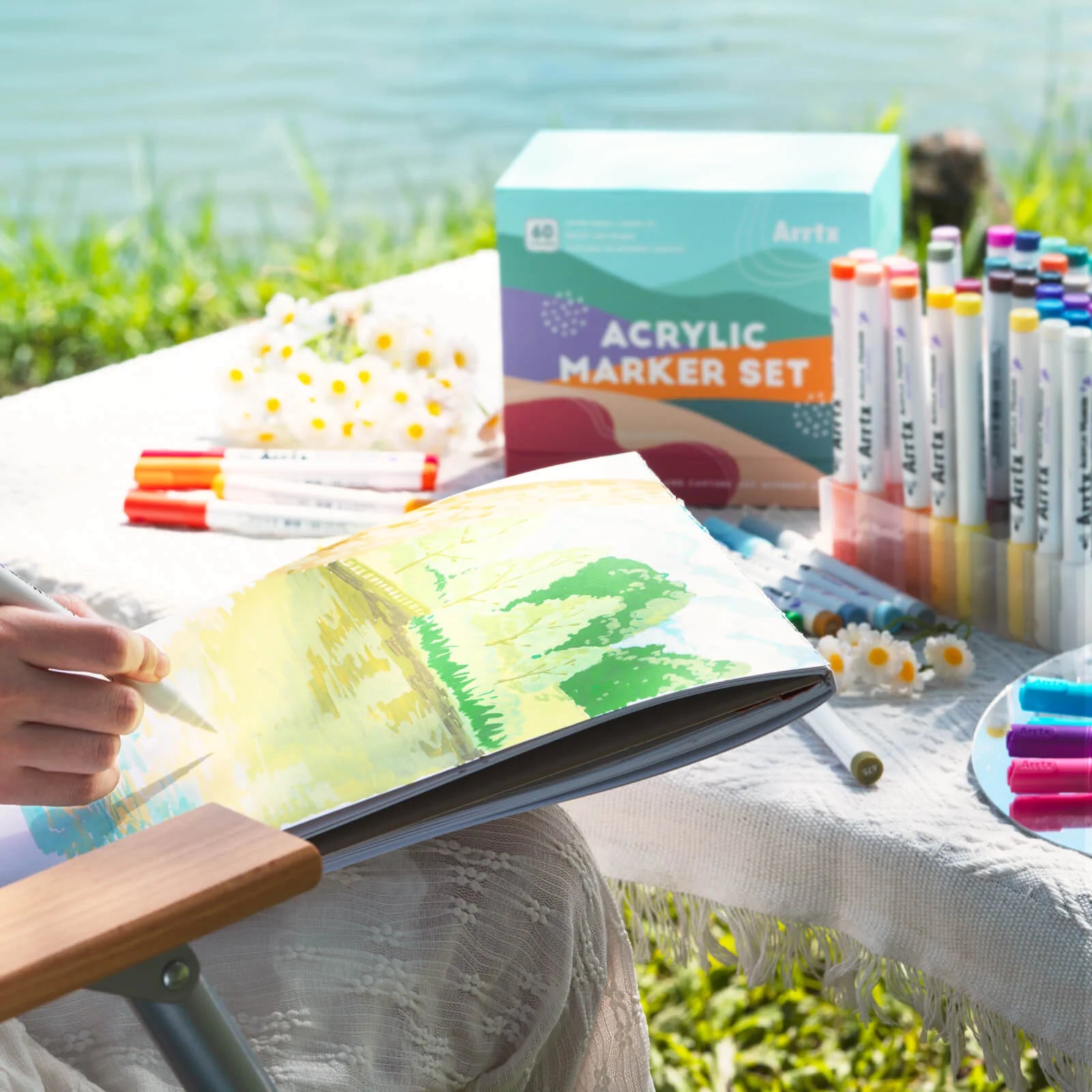 Akrüülmarkerid-viltpliiatsid Arrtx, 60 tk - 60C