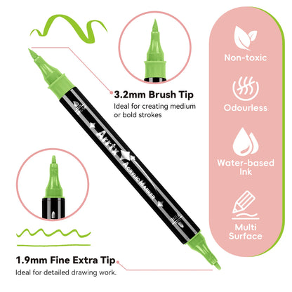 Akrüülmarkerid-viltpliiatsid Arrtx, 112 tk