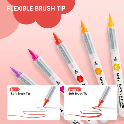 Akrüülmarkerid-viltpliiatsid Arrtx, 60 tk