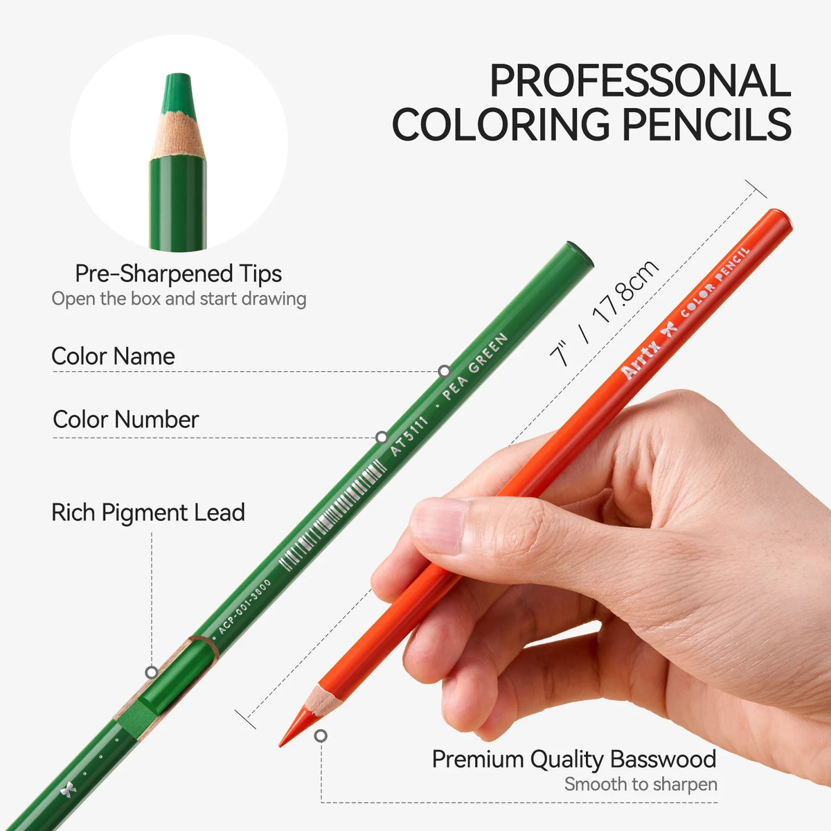 Arrtx 84 Colored Pencils 