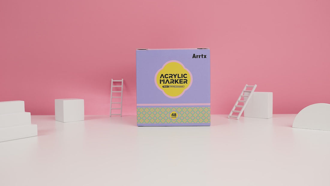 Arrtx 48 krāsu akrila marķieri (3mm gals)