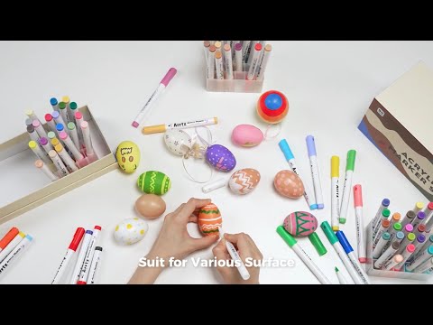 Arrtx 90 krāsu akrila pildspalvas ar otas tipa galu - 90A